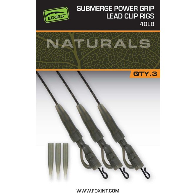 Fox Edges Naturals Submerge Power Grip Lead Clip Leaders