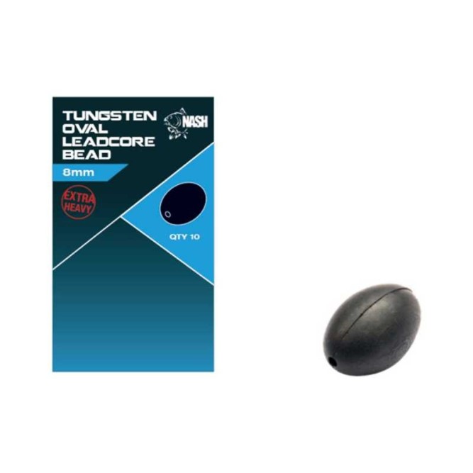 TUNGSTEN OVAL LEADCORE BEAD - 8mm Nash Tackle