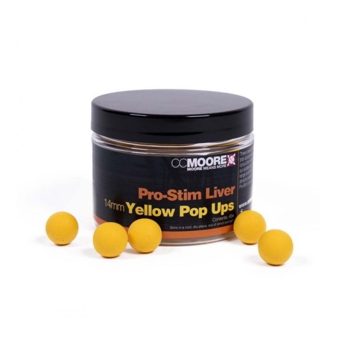 CCMoore Pro-Stim Liver Yellow Pop Ups 14mm