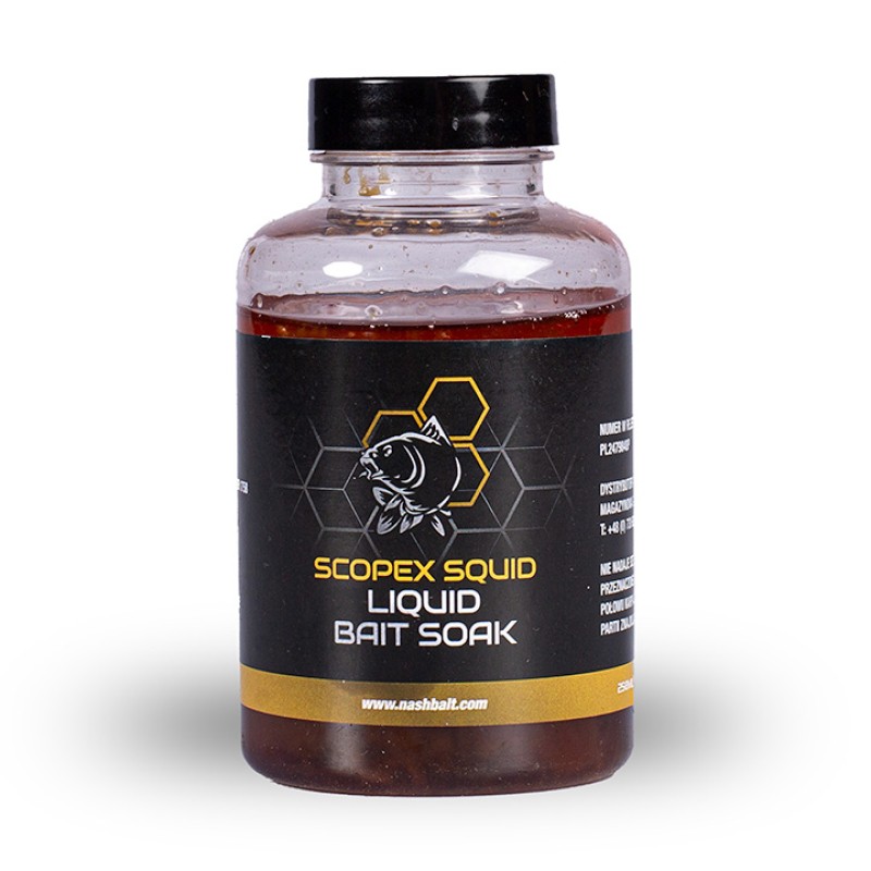 Nash Tackle Scopex Squid Liquid Bait Soak 250ml