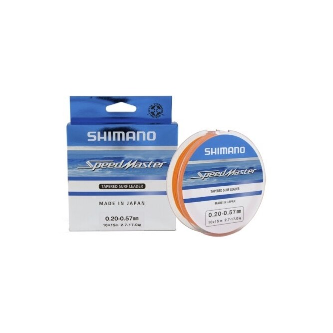 Shimano Speedmaster Tapered Leader 10X15m Orange