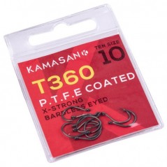 Kamasan T360 PTFE Coated X-Strong Barbless (con occhiello)