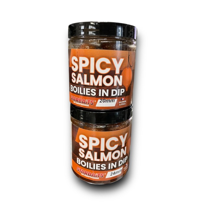 Starbaits Spicy Salmon Boilies In Dip