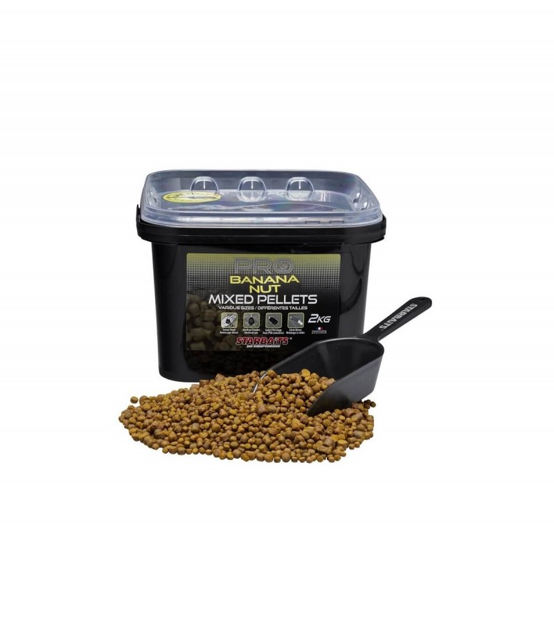 Starbaits Pro Banana Nut Pellets Mixed 2kg