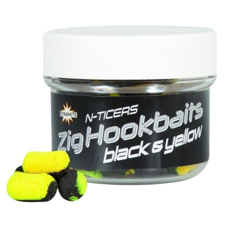 Dynamite Baits N-Ticers Zig Hookbaits Black & Yellow