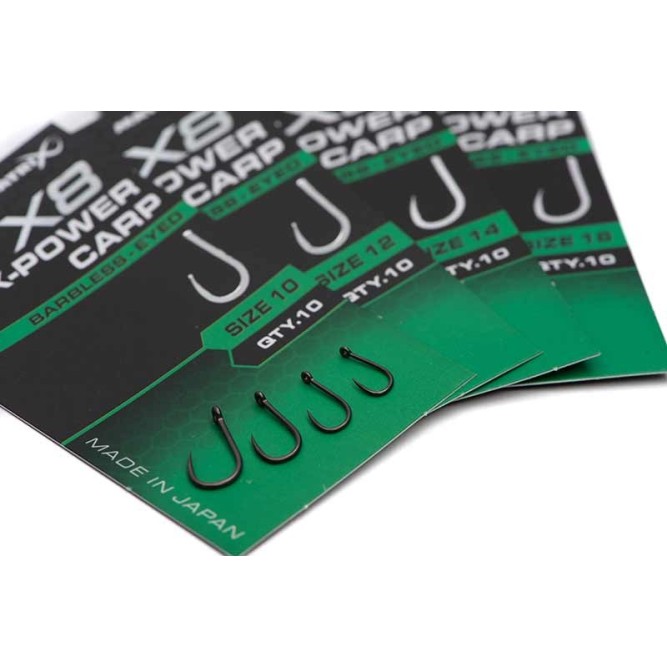 Matrix X8 X-Power Carp Hook Barbless