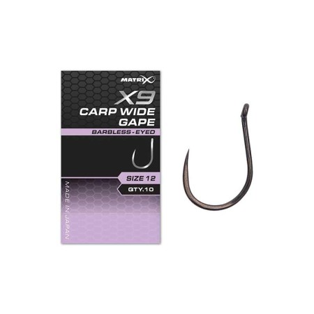 Matrix X9 Carp Wide Gape Barbless