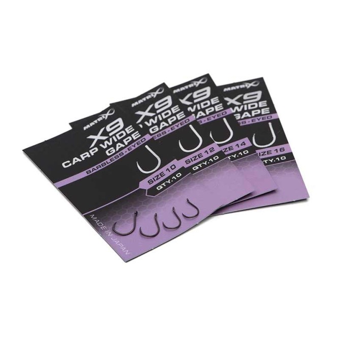 Matrix X9 Carp Wide Gape Barbless