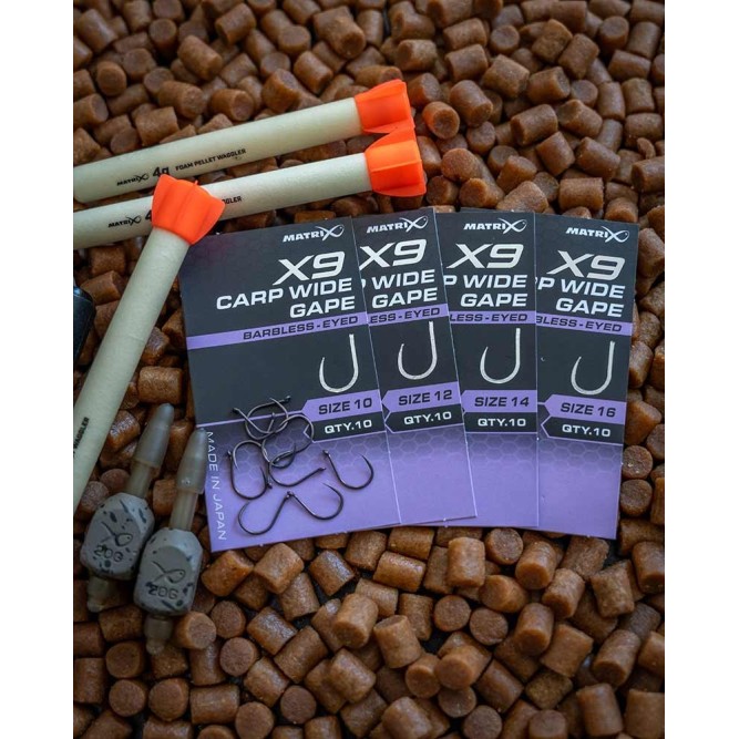 Matrix X9 Carp Wide Gape Barbless