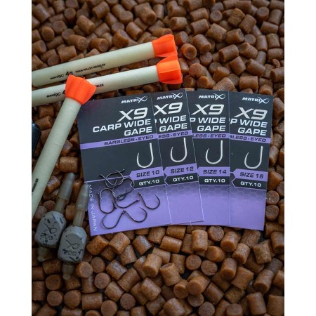 Matrix X9 Carp Wide Gape Barbless