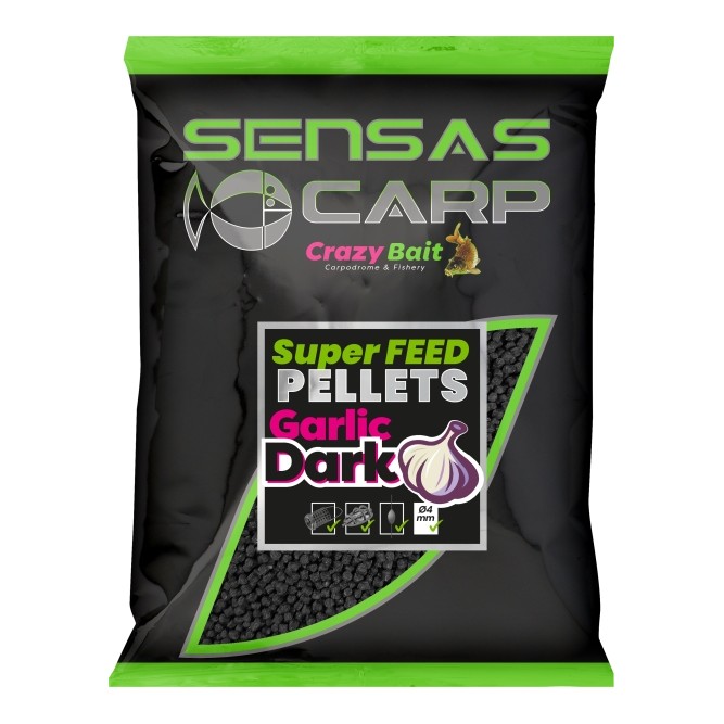 Sensas Super Feed Pellet Garlic Dark 650 G