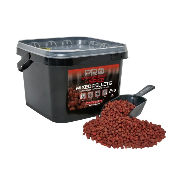 Starbaits Pro Strawberry Spice Pellets Mixed 2kg