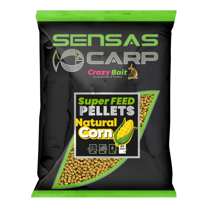 Sensas Super Feed Pellet Natural Corn 650 gr