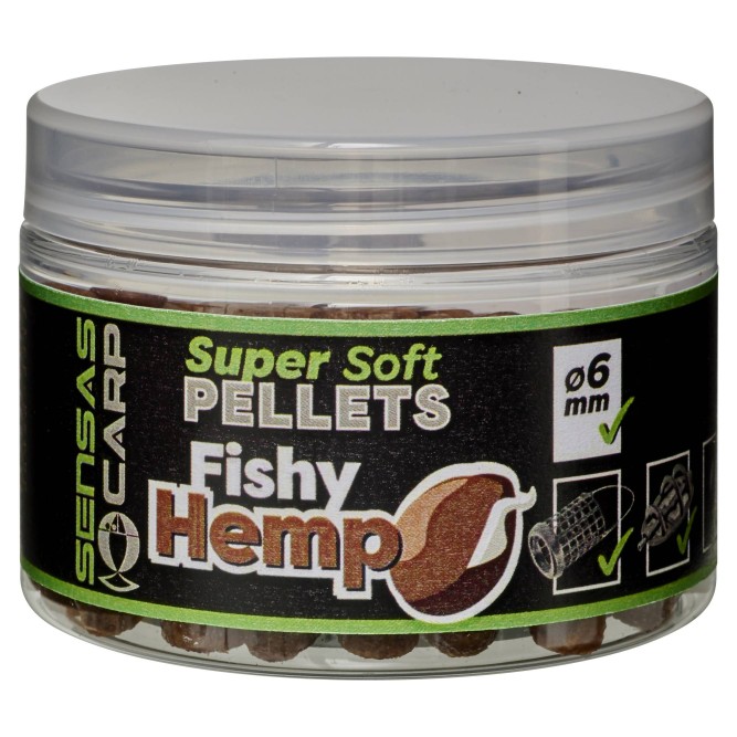 Sensas Super Soft Pellets Fishy Hemp