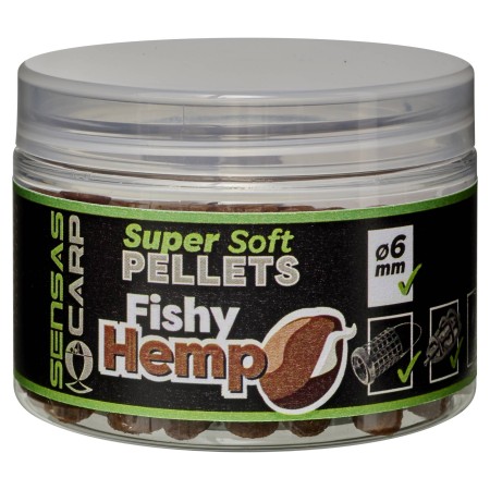 Sensas Super Soft Pellets Fishy Hemp