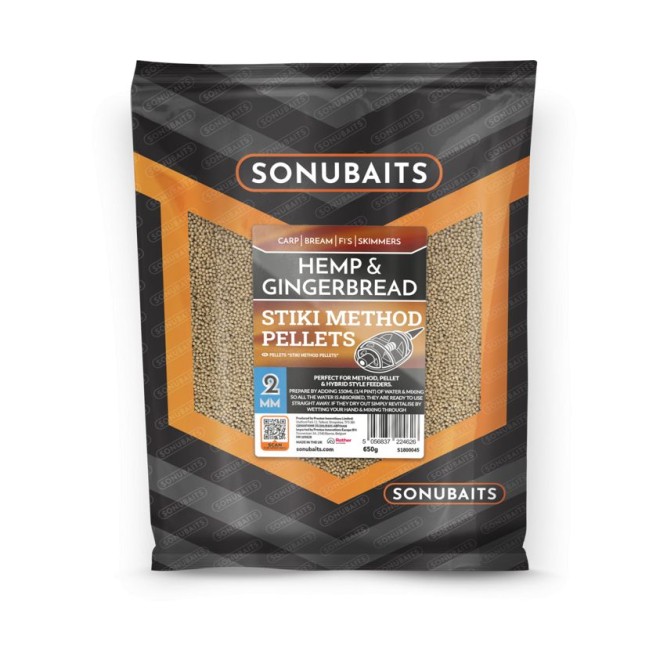 Sonubaits Hemp & Gingerbread Stiki Method Pellets