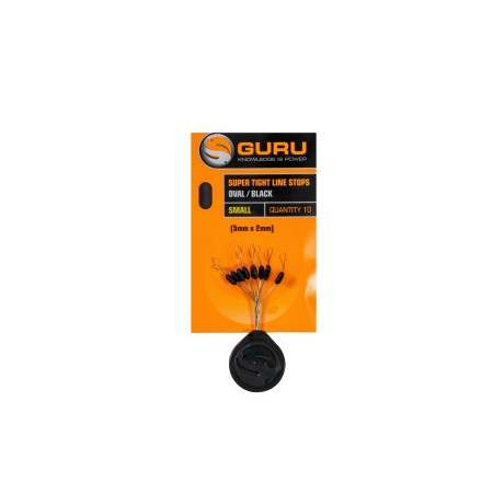 Guru Super Tight Line Stops Oval Black