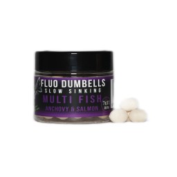 Over carp Fluoro Dumbells Slow Sinking - Multi Fish 7x11 mm